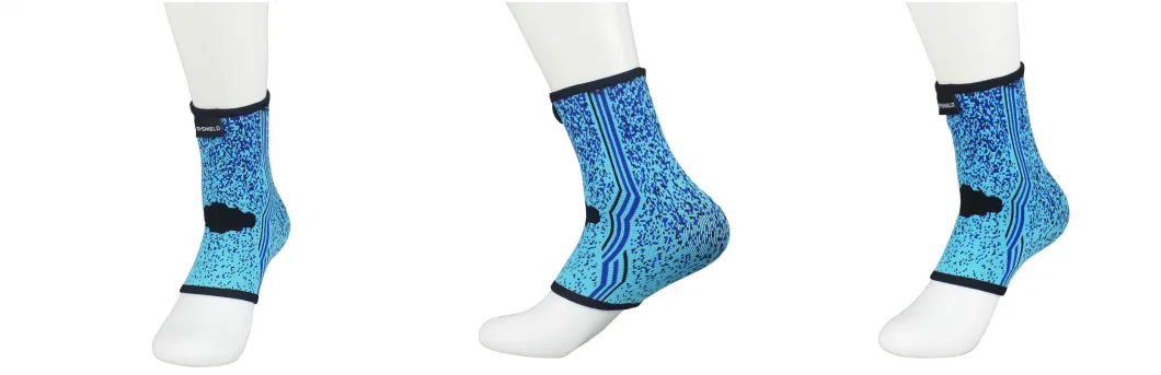 Fashion Blue High Elastic Tenacity Fiber Breathable and Comfortable Sports Wear Ankle Sleeve, Ankle Support, Compression Ankle Sleeve, Protector